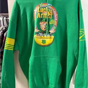 Grunt Style Green Lucky Arms Hoodie